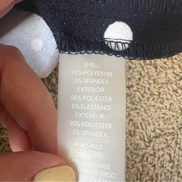 Karl Lagerfeld Paris Polka Dot Dress Size 8 Ruffle Cuffs Sheath H5 - Picture 5 of 9